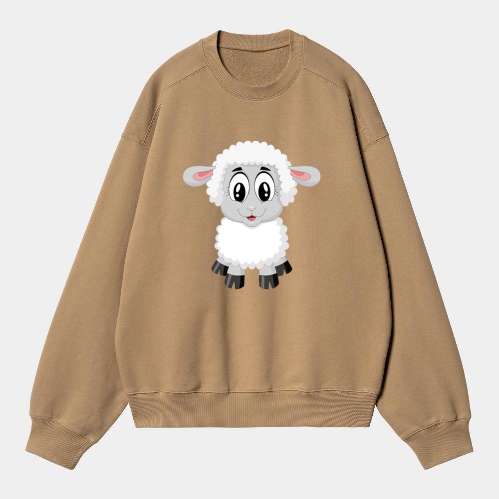 Cute Smiling Cartoon Lamb Sweatshirt