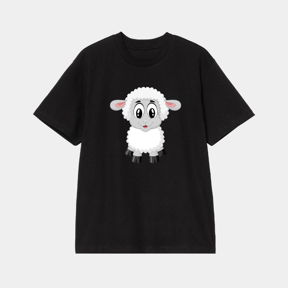 Cute Smiling Cartoon Lamb T-Shirt