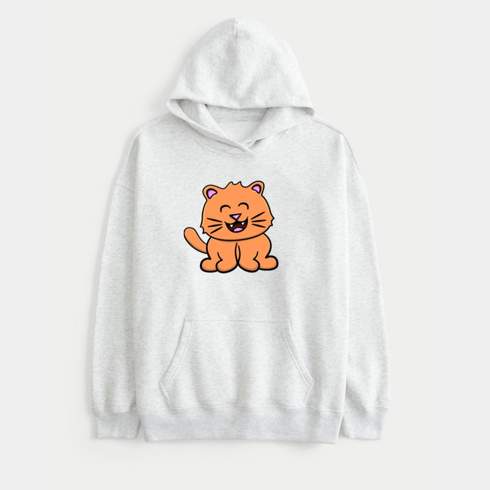 Cute Smiling Orange Cat Hoodie