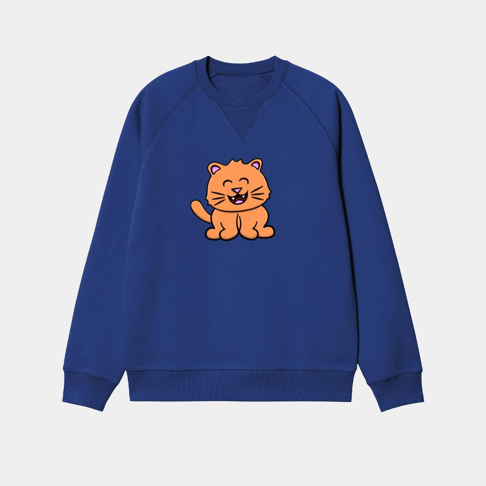 Cute Smiling Orange Cat Sweatshirt
