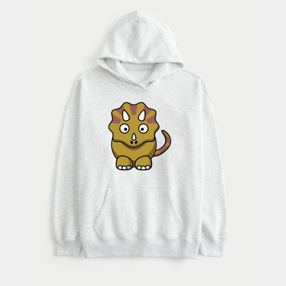 Cute Smiling Triceratops Dinosaur Hoodie