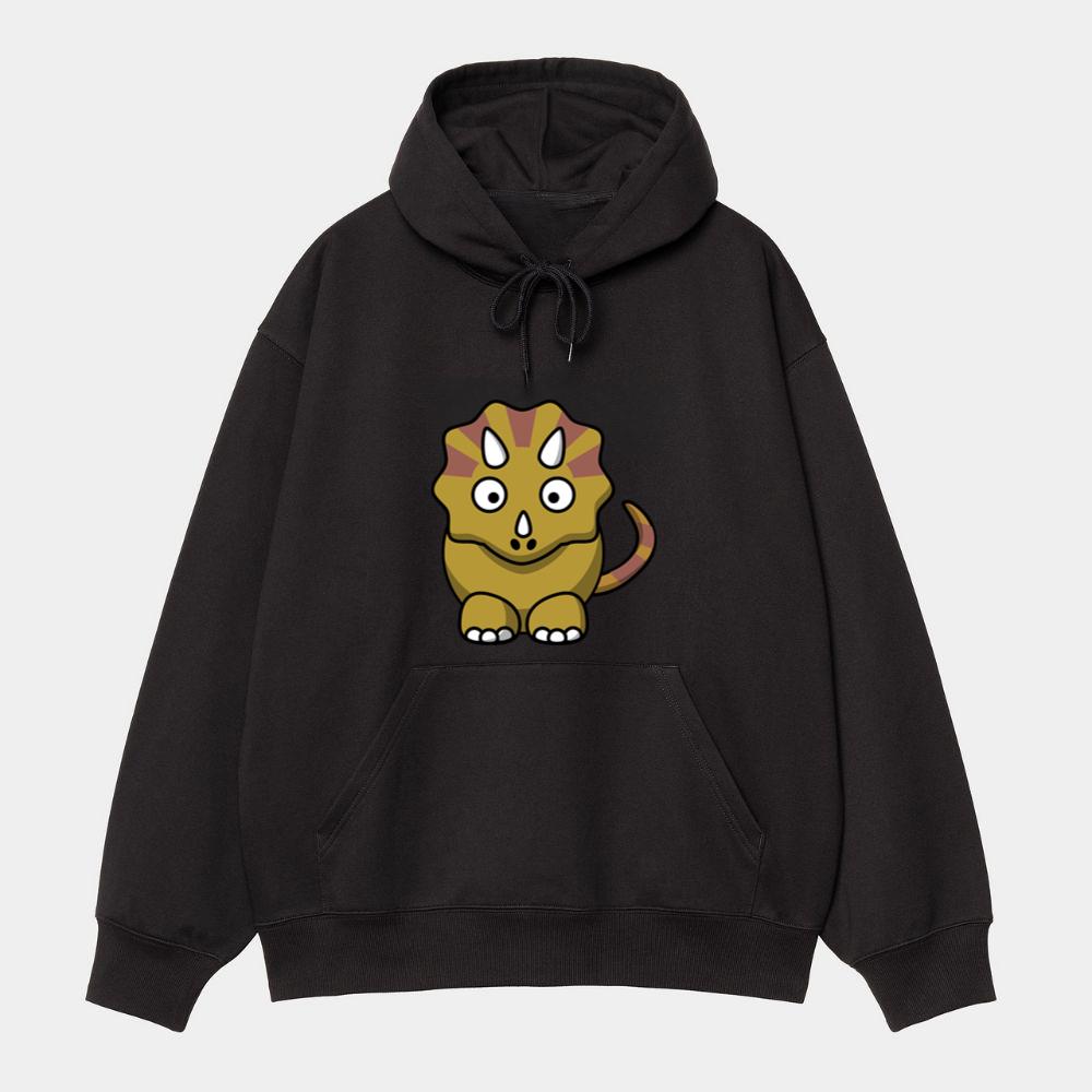 Cute Smiling Triceratops Dinosaur Hoodie