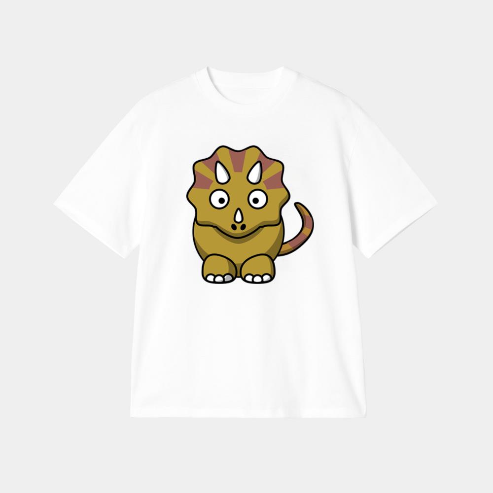 Cute Smiling Triceratops Dinosaur T-Shirt
