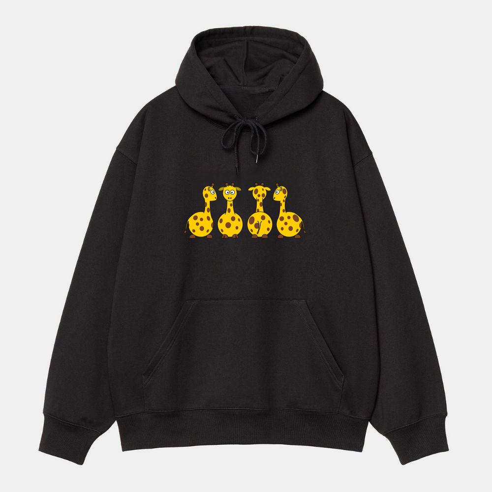 Cute Standing Giraffe Quartet Hoodie