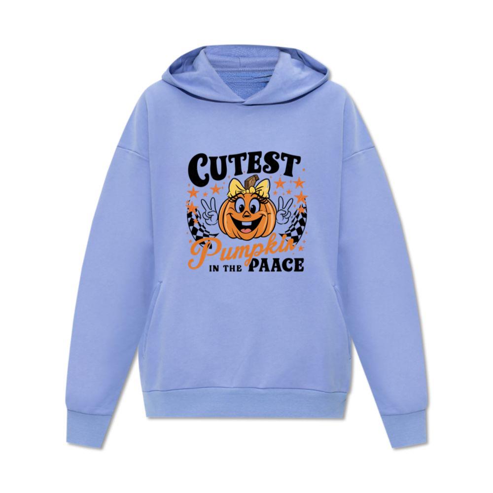 Cutest Pumpkin in the Patch Funny Halloween Graphic Hoodie