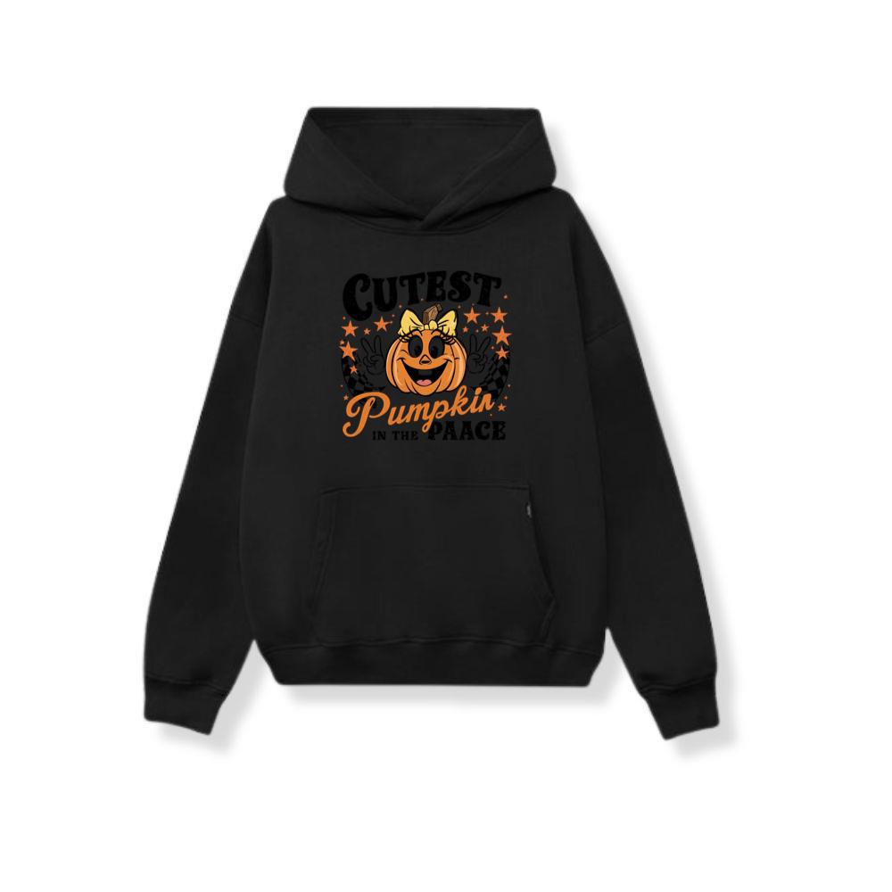 Cutest Pumpkin in the Patch Funny Halloween Graphic Hoodie