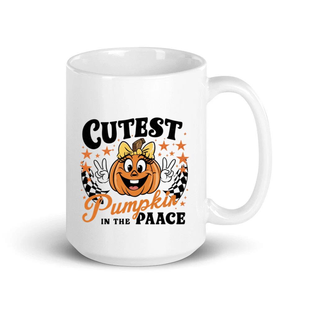 Cutest Pumpkin in the Patch Funny Halloween Graphic Mug