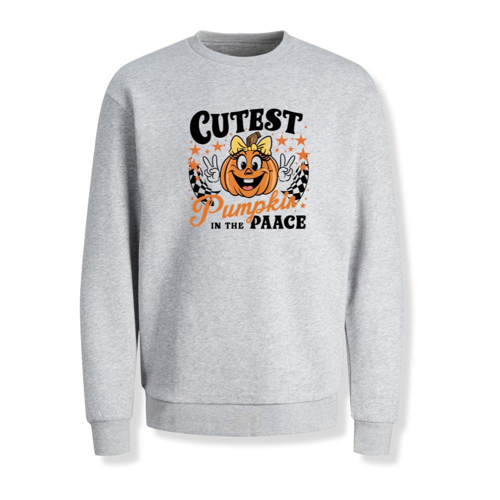 Cutest Pumpkin in the Patch Funny Halloween Graphic Sweatshirt