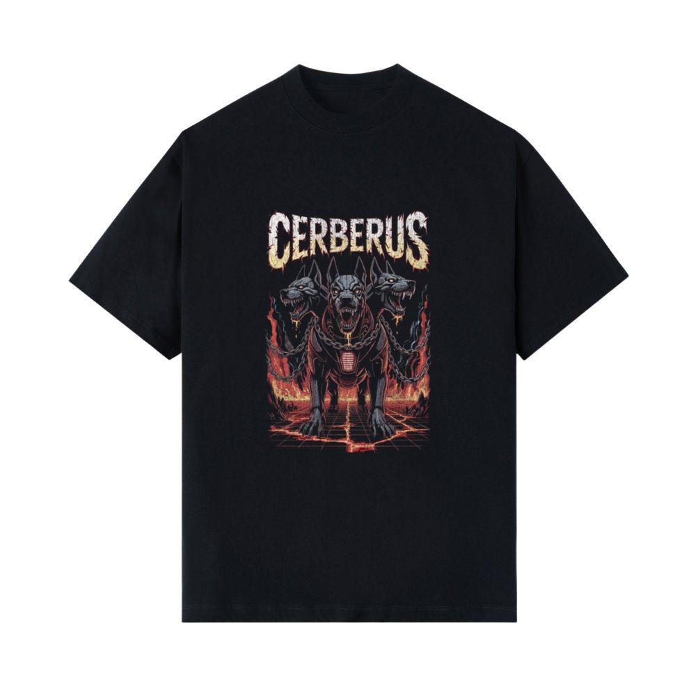 Cyber Cerberus Hellhound Myth Greek Monster Tech Long Sleeve T-Shirt 