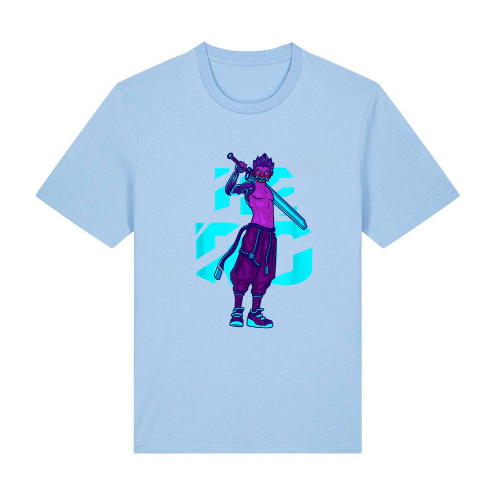 Cyber Samurai Japan Anime Mask Kitsune Oni Katana T-Shirt