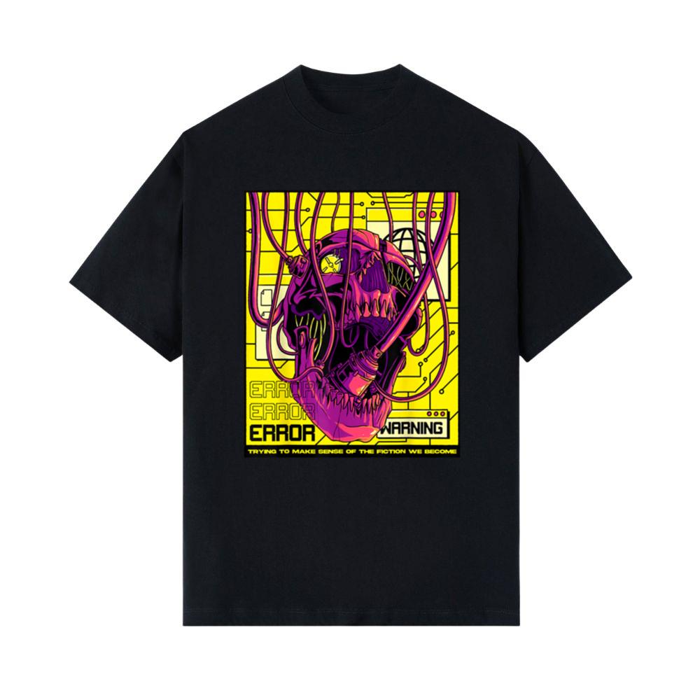 Cyberpunk Aesthetic Cyborg Robot Skull Sci-fi Skull Lover T-Shirt