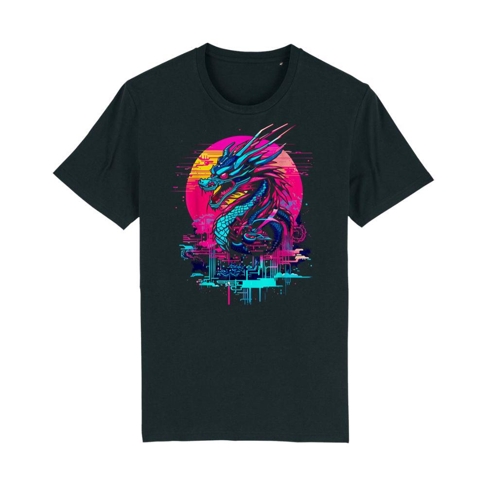 Cyberpunk Dragon Shirt, Retro Futuristic Outrun Synthwave T-Shirt