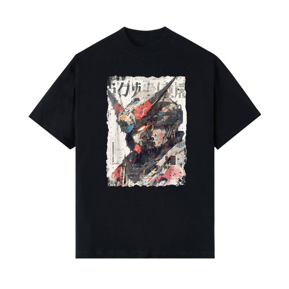 Cyberpunk Japanese cyborg futuristic robot T-Shirt, Small (1) 