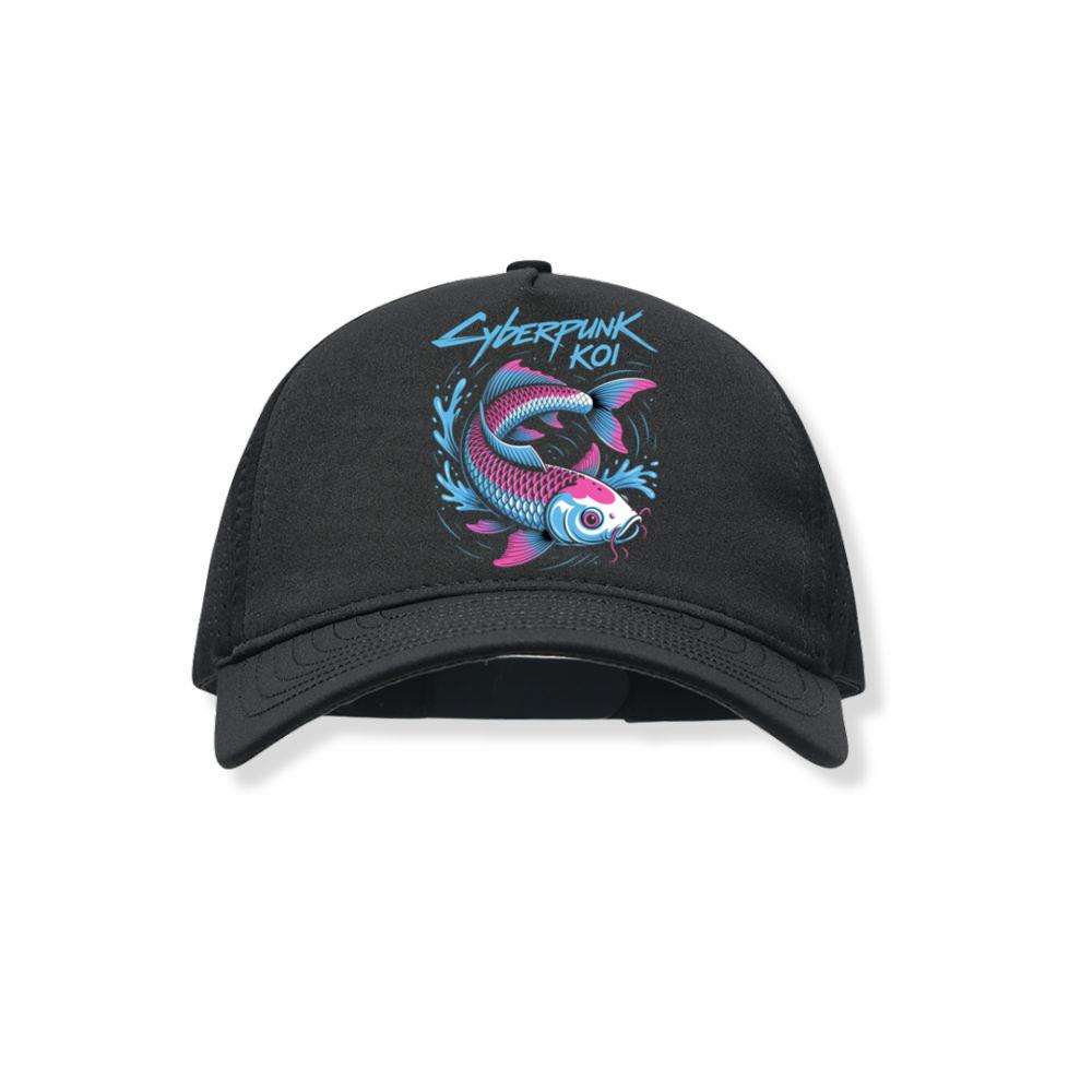 Cyberpunk Koi Fish Futuristic Design Black Hat