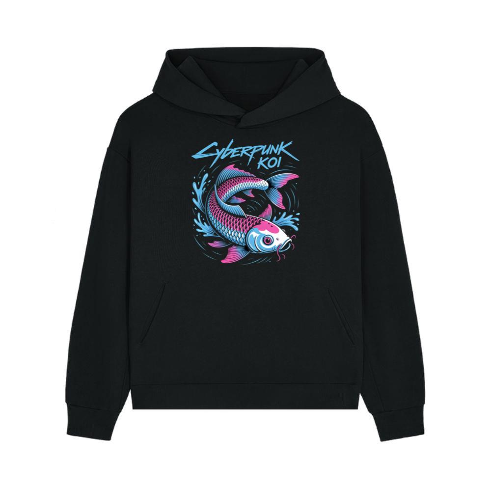 Cyberpunk Koi Fish Futuristic Design Hoodie