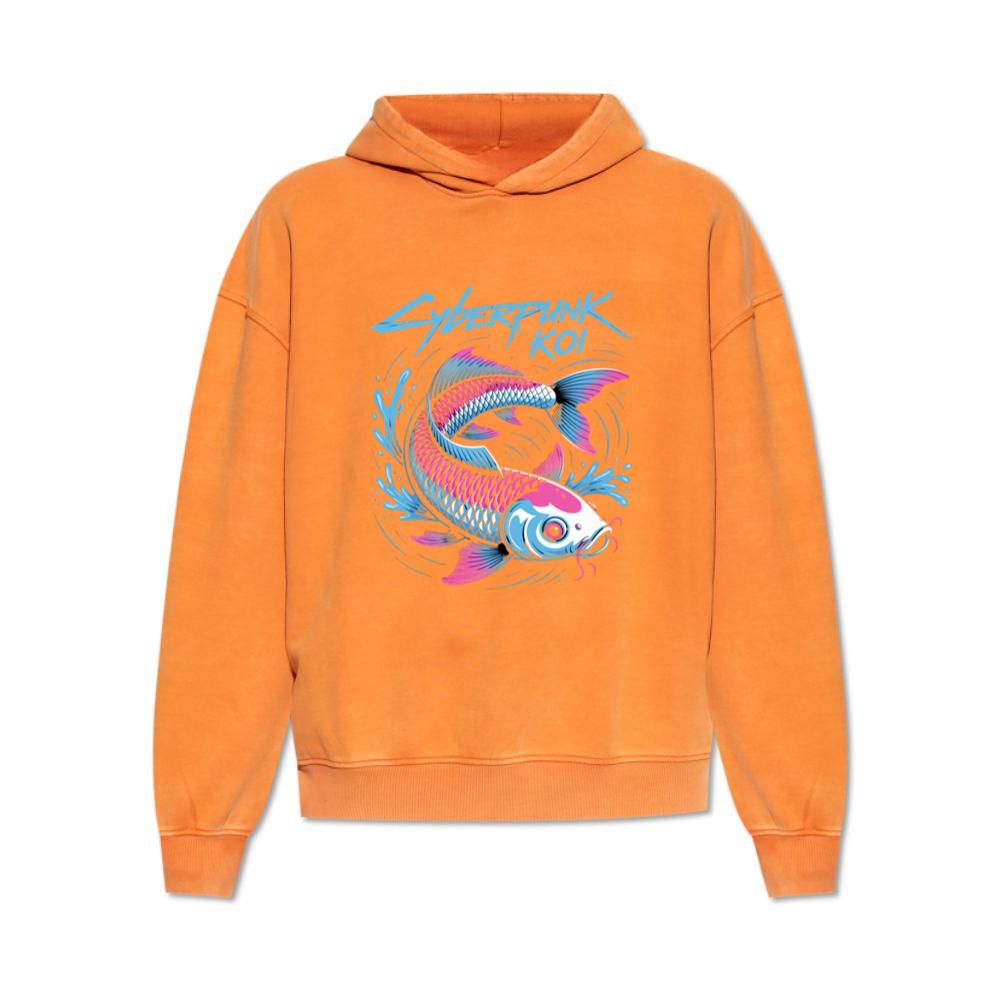 Cyberpunk Koi Fish Futuristic Design Hoodie