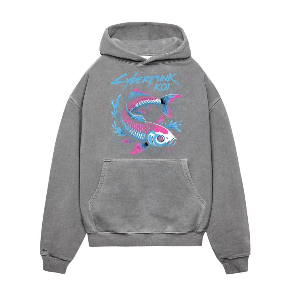 Cyberpunk Koi Fish Futuristic Design Hoodies