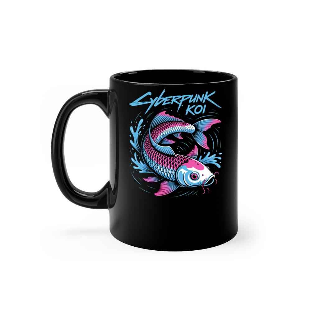 Cyberpunk Koi Fish Futuristic Design Mug