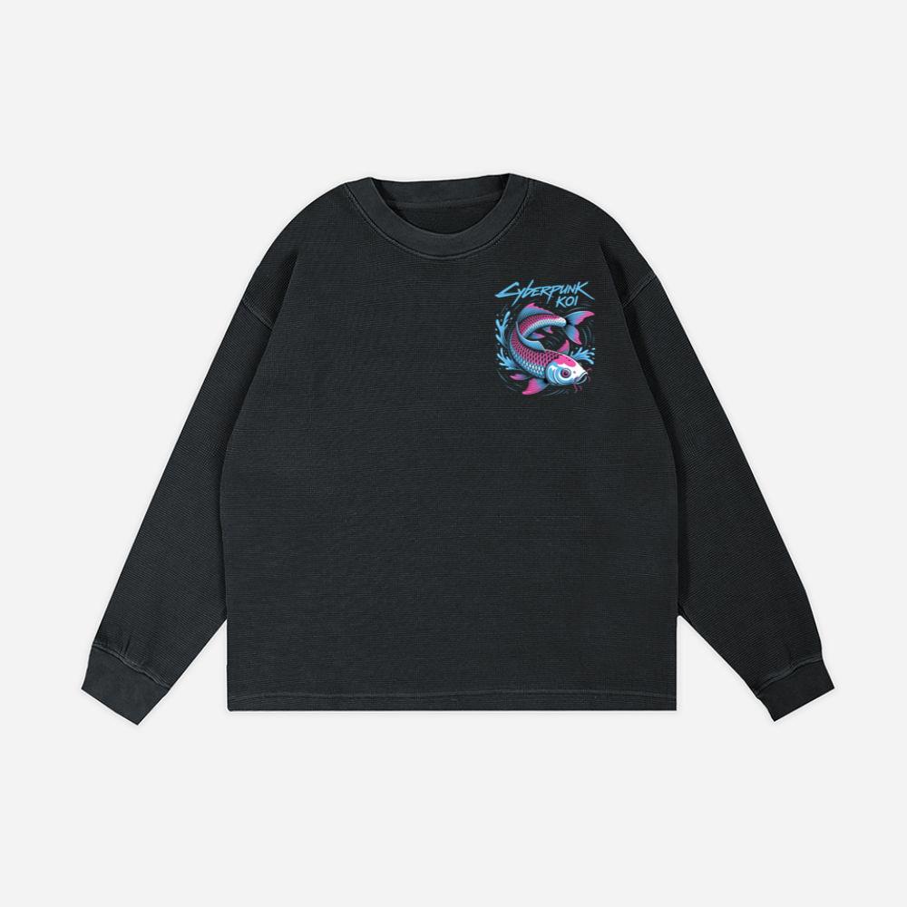 Cyberpunk Koi Fish Futuristic Design Sweatshirt