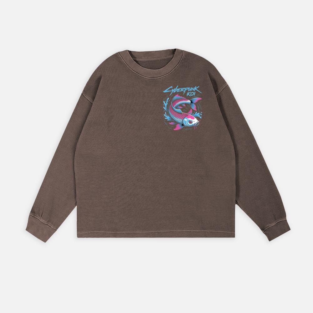 Cyberpunk Koi Fish Futuristic Design Sweatshirt - Image 3