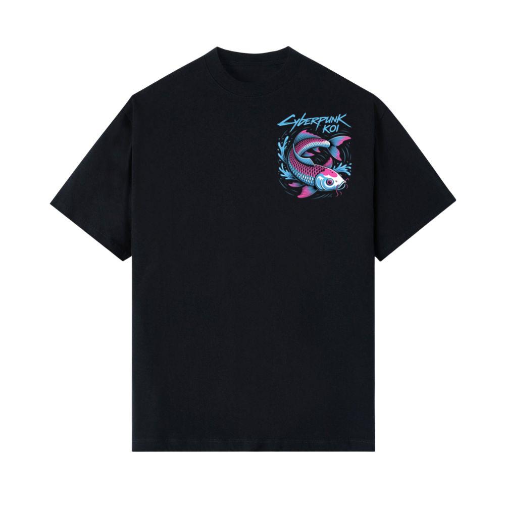 Cyberpunk Koi Fish Futuristic Design T-Shirt