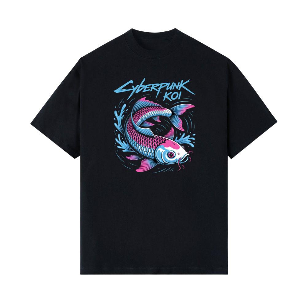 Cyberpunk Koi Fish Futuristic Design T-Shirt