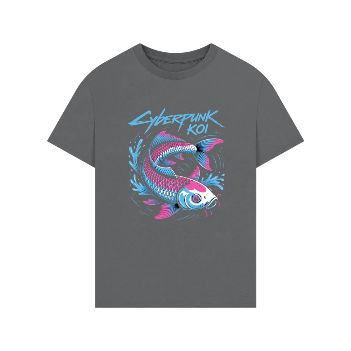 Cyberpunk Koi Fish Futuristic Design TShirt Rewinde