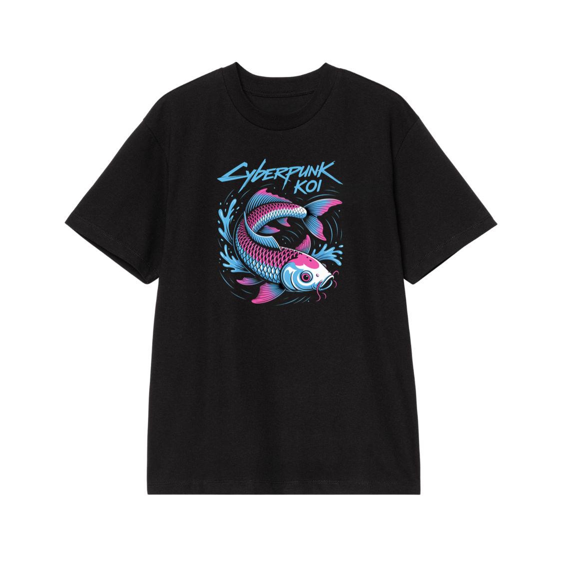 Cyberpunk Koi Fish Futuristic Design T-Shirt