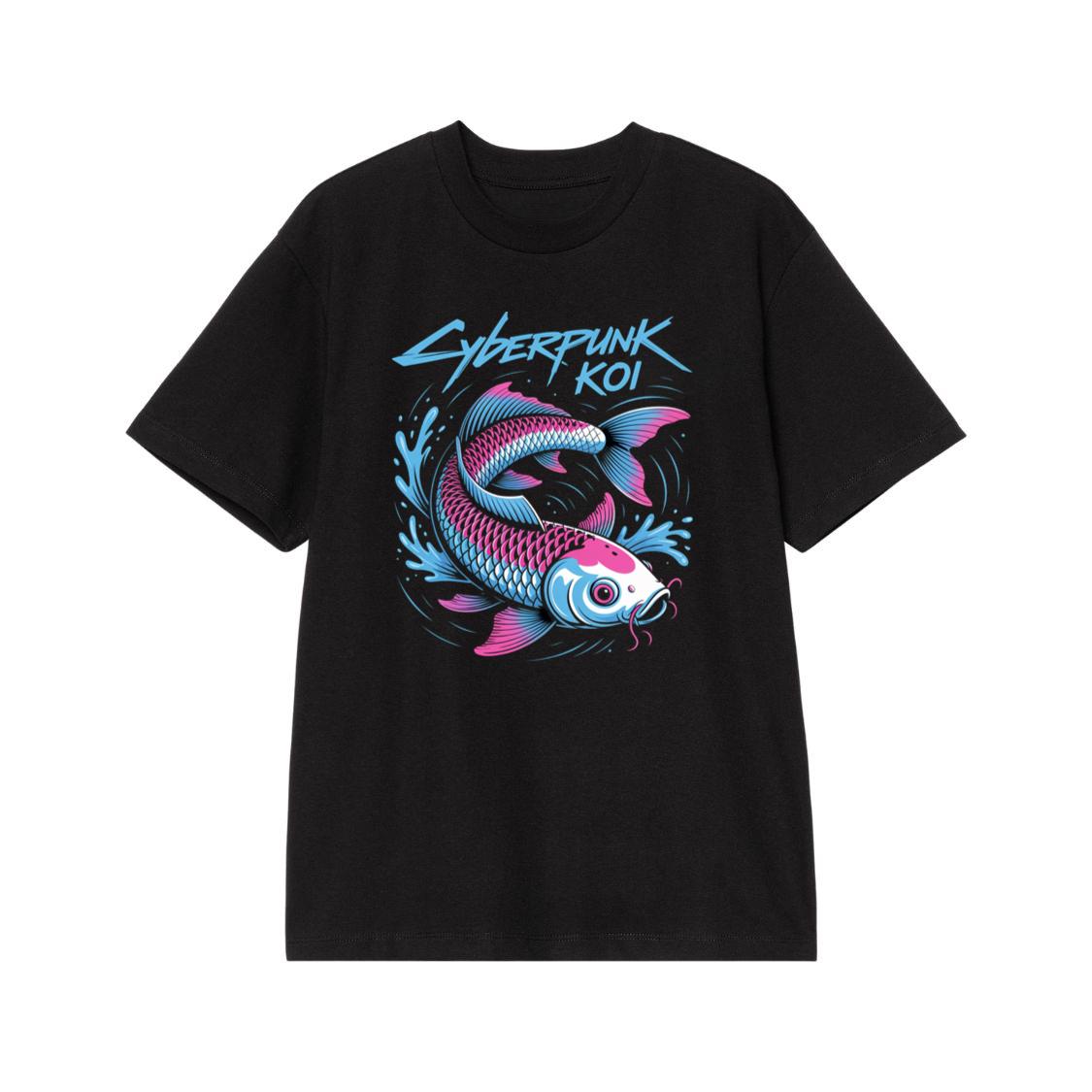 Cyberpunk Koi Fish Futuristic Design T-Shirt