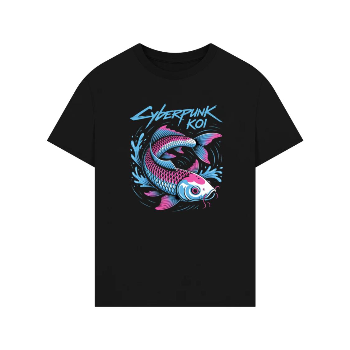 Cyberpunk Koi Fish Futuristic Design TShirt Rewinde