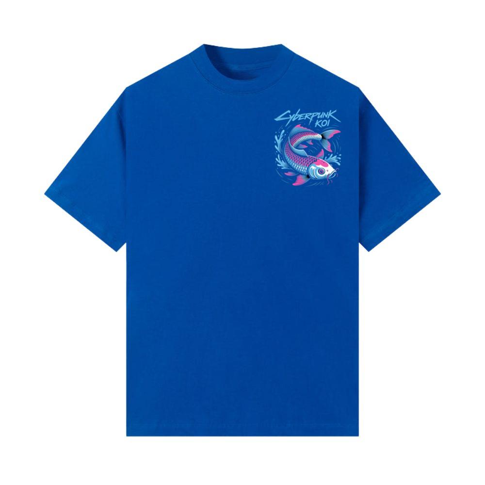 Cyberpunk Koi Fish Futuristic Design T-Shirt - Image 2