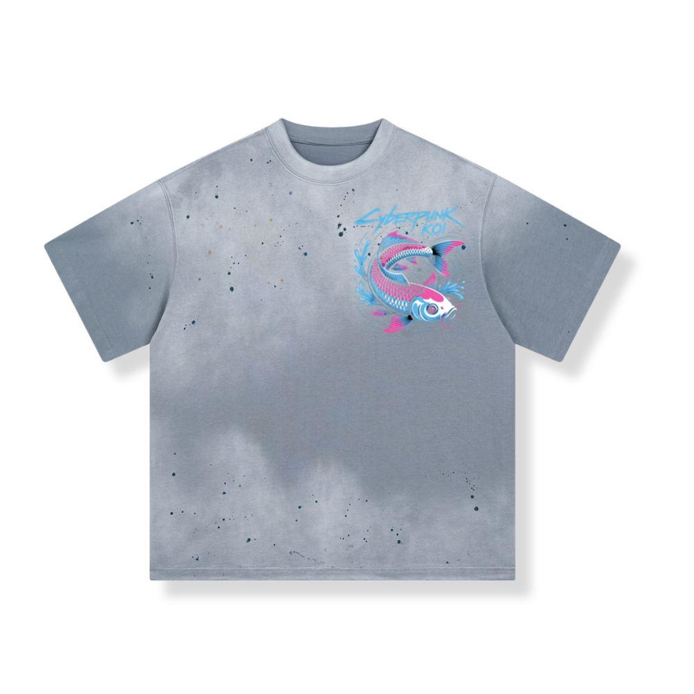 Cyberpunk Koi Fish Futuristic Design T-Shirt