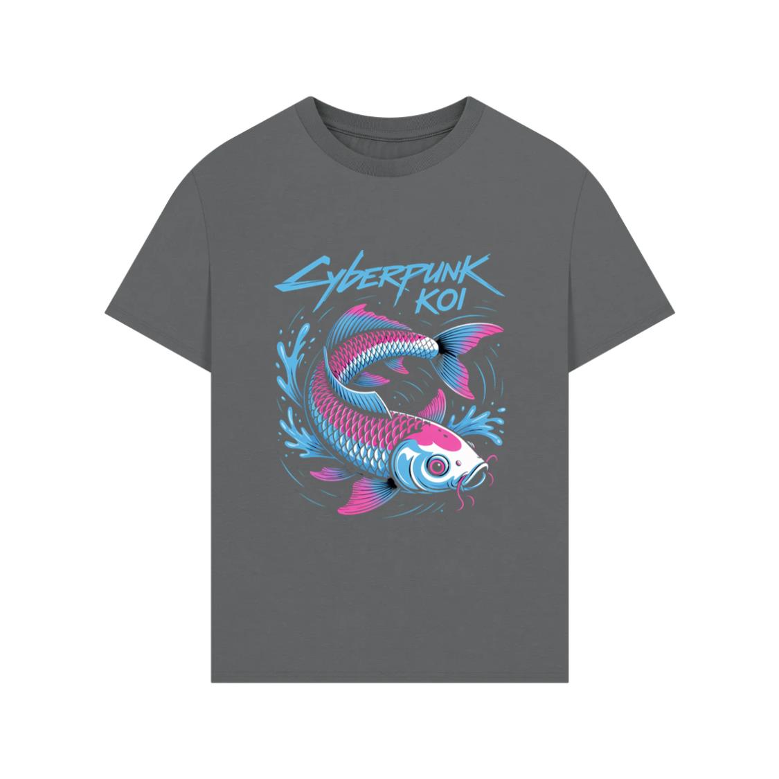 Cyberpunk Koi Fish Futuristic Design T-Shirts