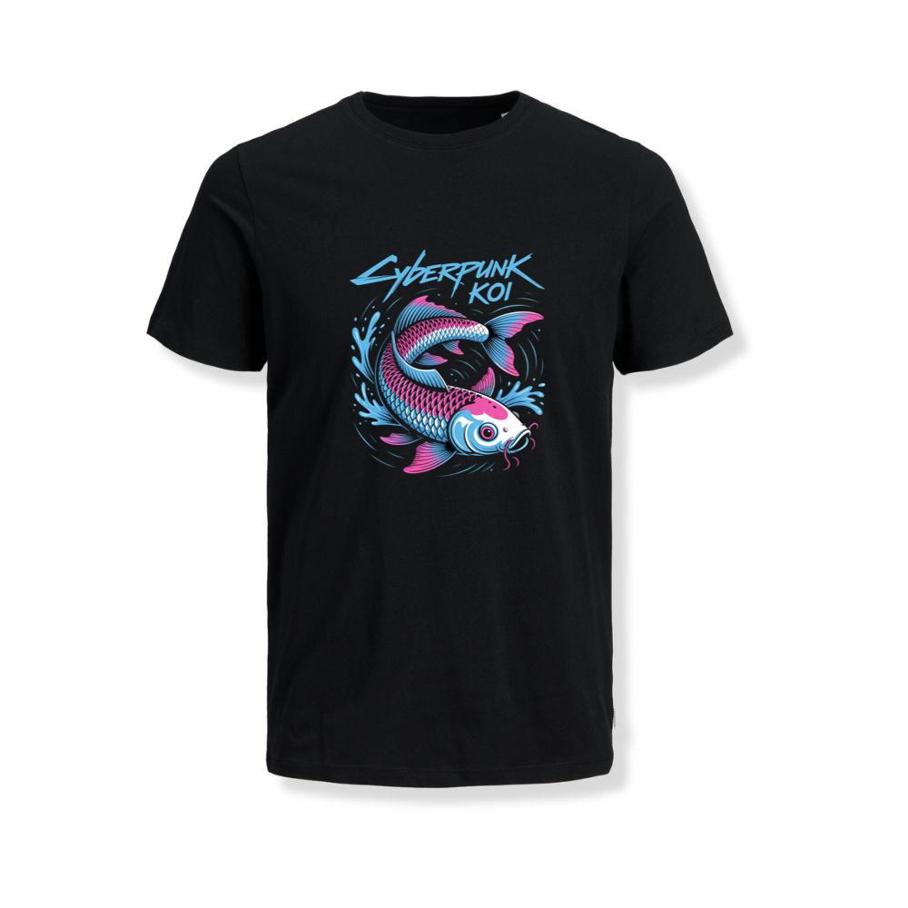 Cyberpunk Koi Fish Futuristic Design T-Shirts