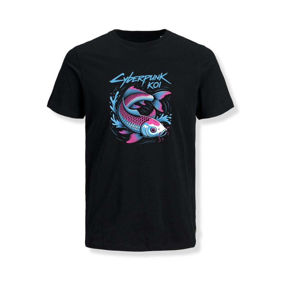 Cyberpunk Koi Fish Futuristic Design T-Shirts