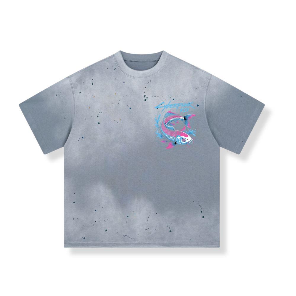 Cyberpunk Koi Fish Futuristic Design T-Shirts