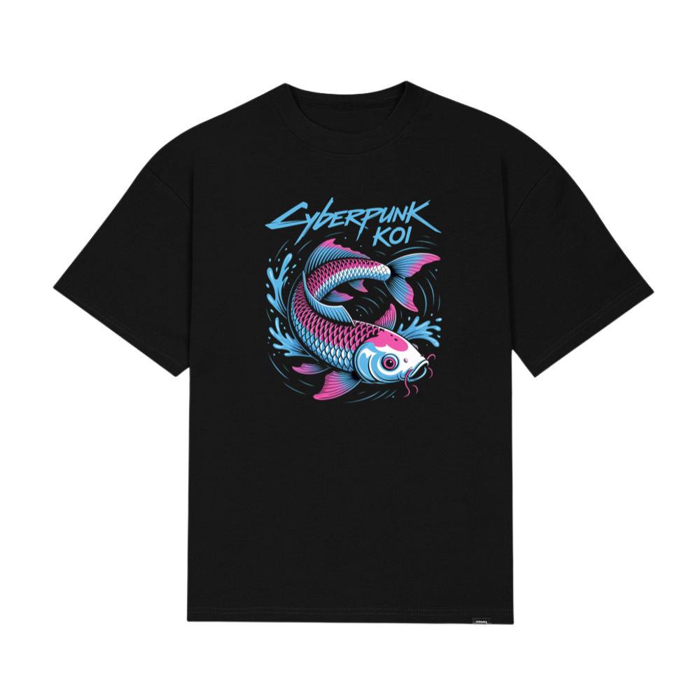 Cyberpunk Koi Fish Futuristic Design T-Shirts