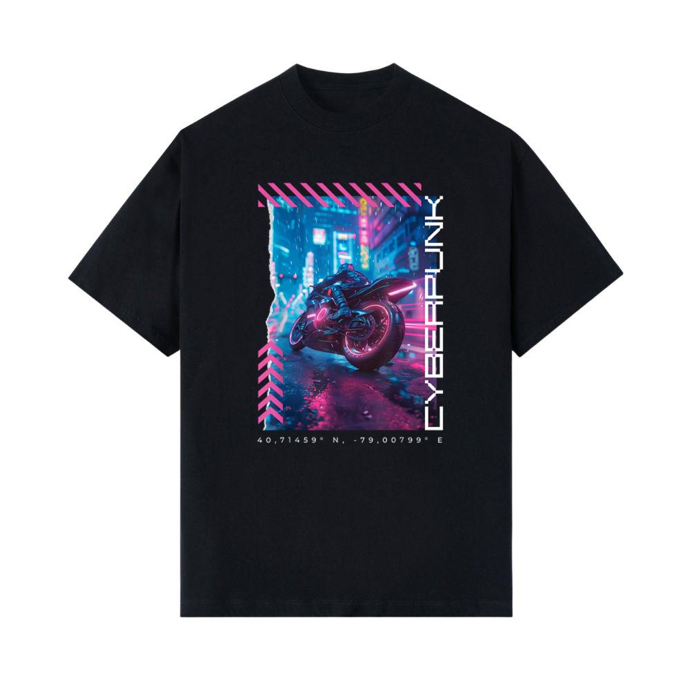 Cyberpunk Motorbike _ Futuristic Tokyo T-Shirt 