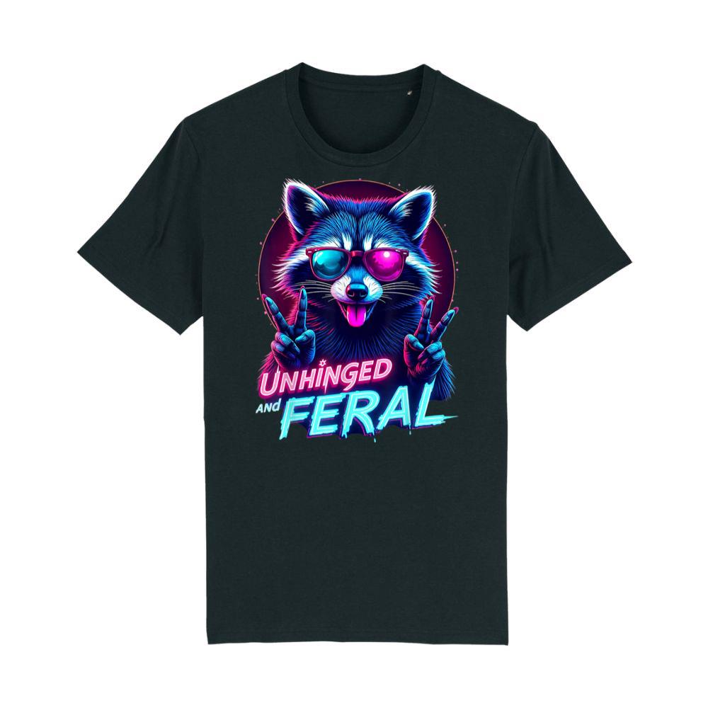 Cyberpunk Raccoon Unhinged and Feral Vaporwave Aesthetic T-Shirt