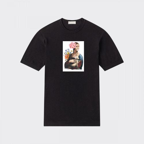 Da Vinci's 'Lady with Ermine' with Floral Embellishments T-Shirts
