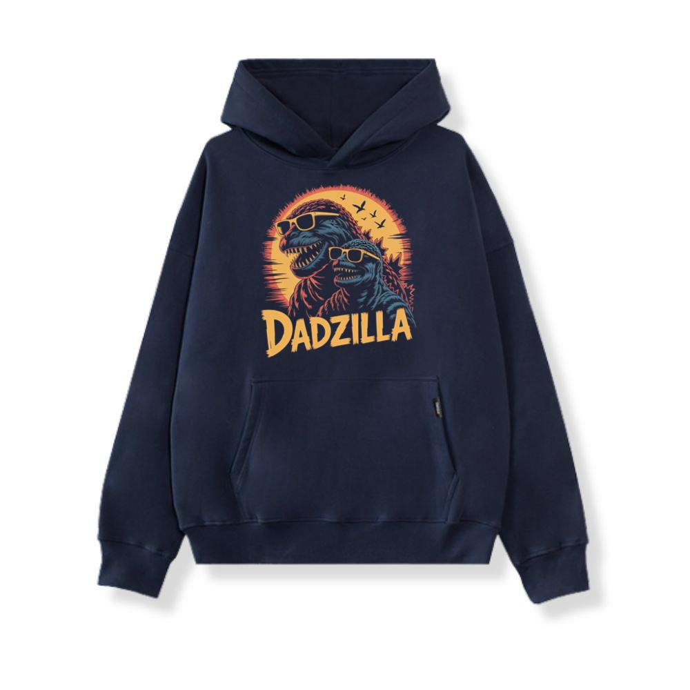 Dadzilla Father of the Monsters Cartoon Design Hoodie - Image 2