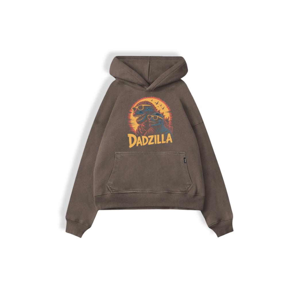 Dadzilla Father of the Monsters Cartoon Design Hoodie - Image 3