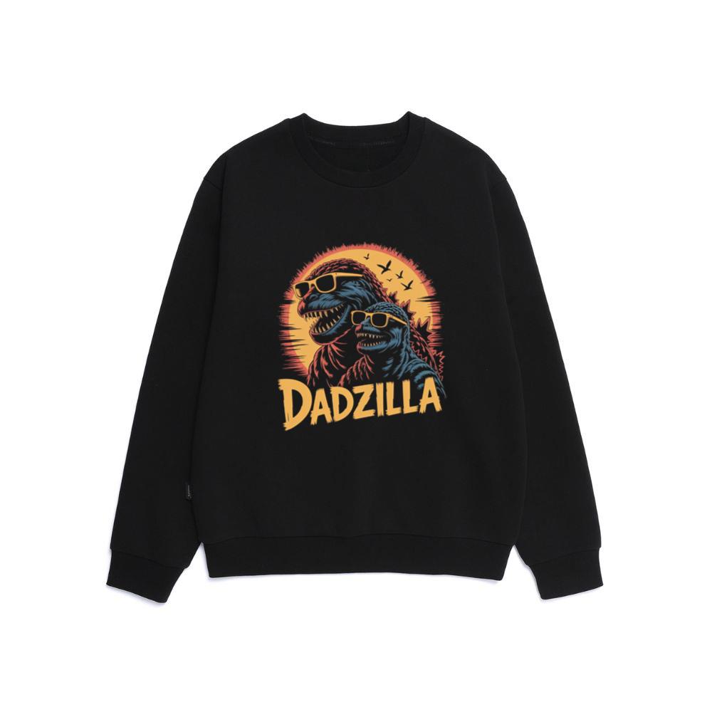 Dadzilla Father of the Monsters Cartoon Design Sweatshirt