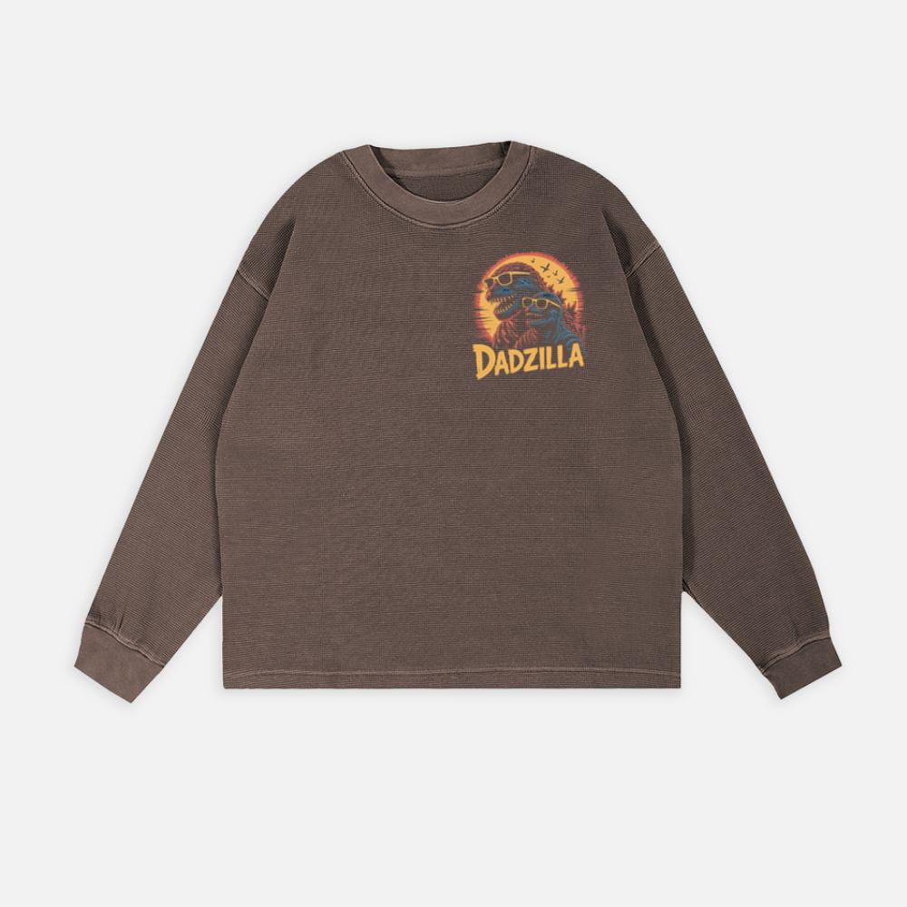 Dadzilla Father of the Monsters Cartoon Design Sweatshirt - Image 3