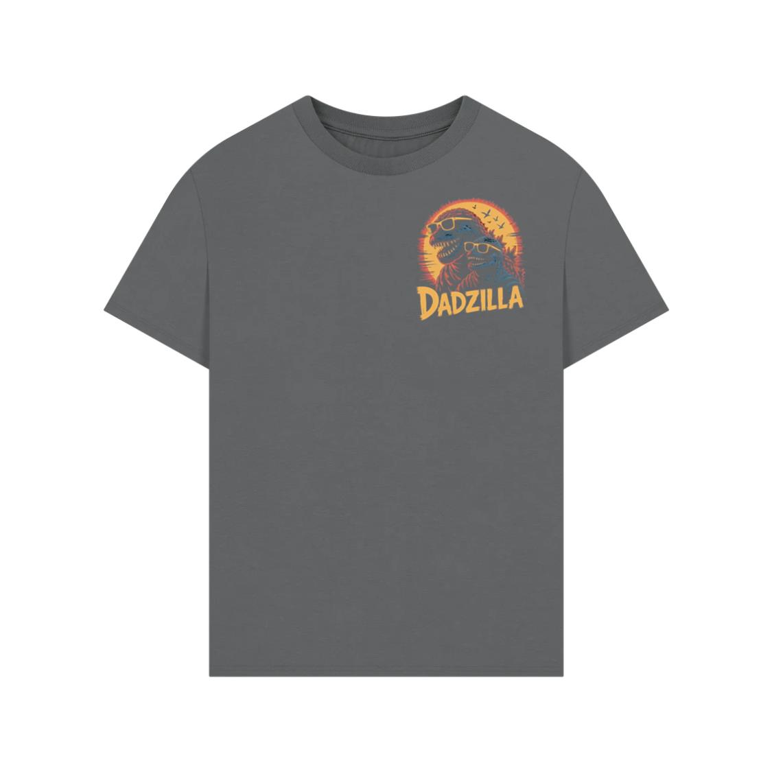 Dadzilla Father of the Monsters Cartoon Design T-Shirt - Image 3