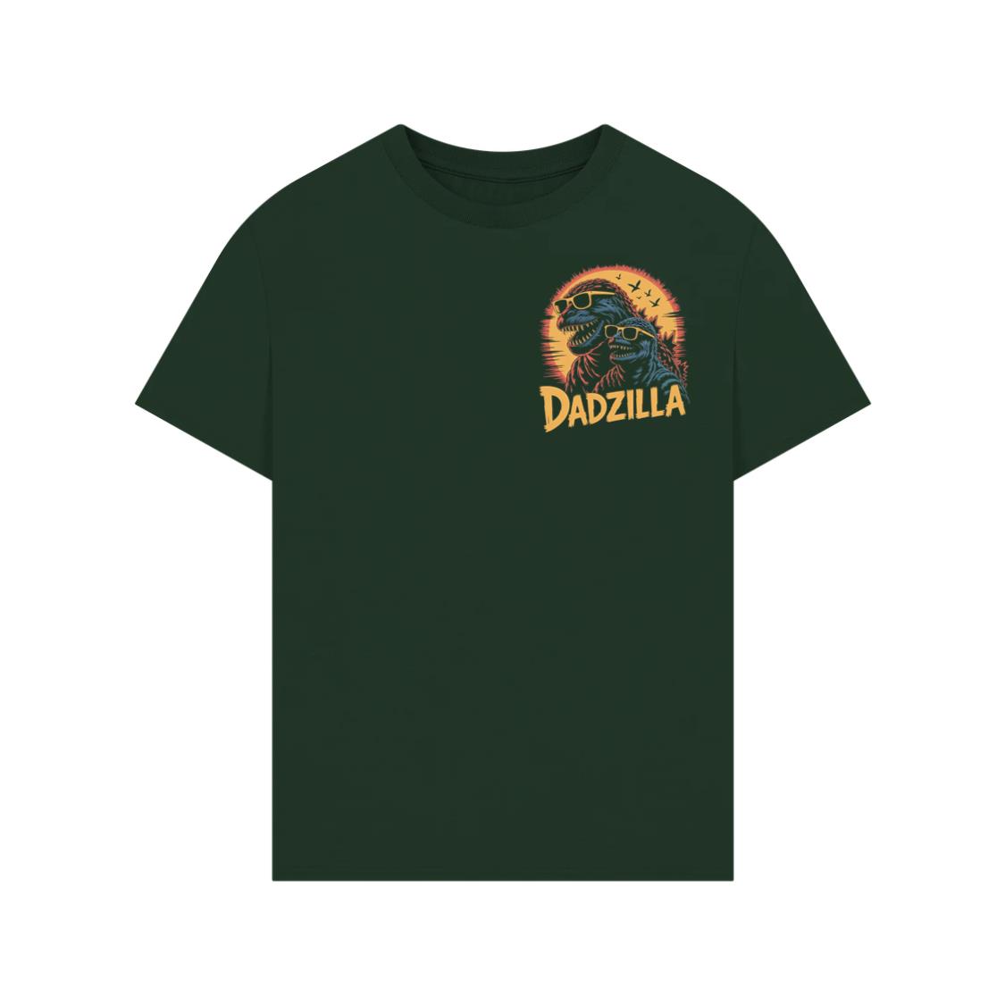 Dadzilla Father of the Monsters Cartoon Design T-Shirt - Image 2