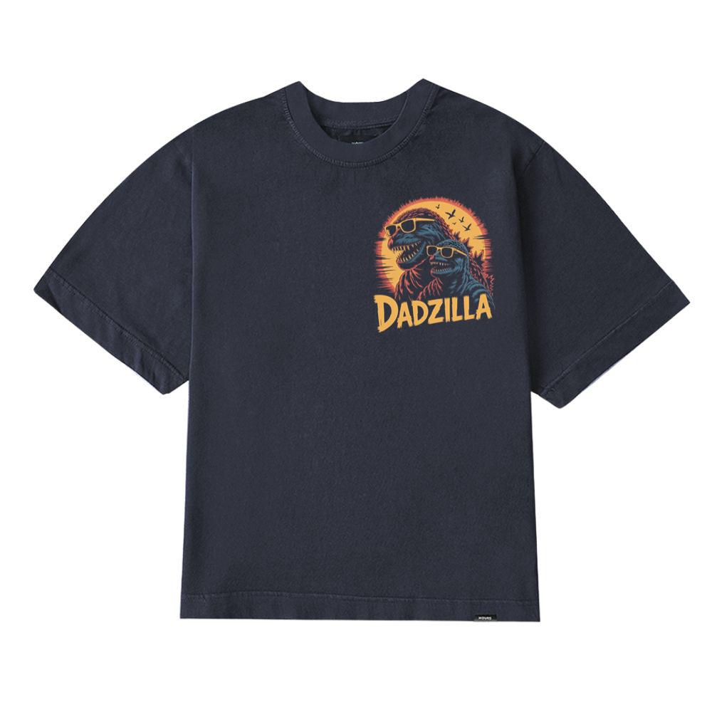 Dadzilla Father of the Monsters Cartoon Design T-Shirt - Image 2