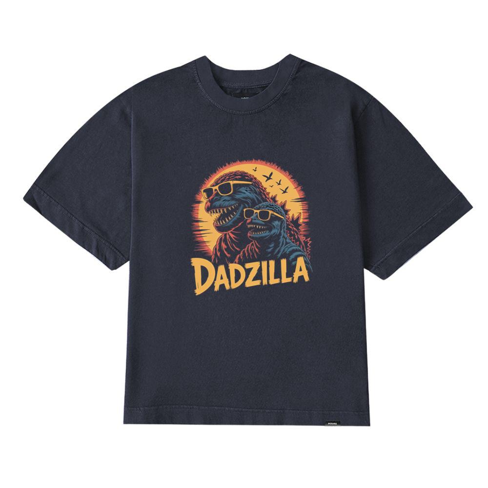 Dadzilla Father of the Monsters Cartoon Design T-Shirt - Image 2
