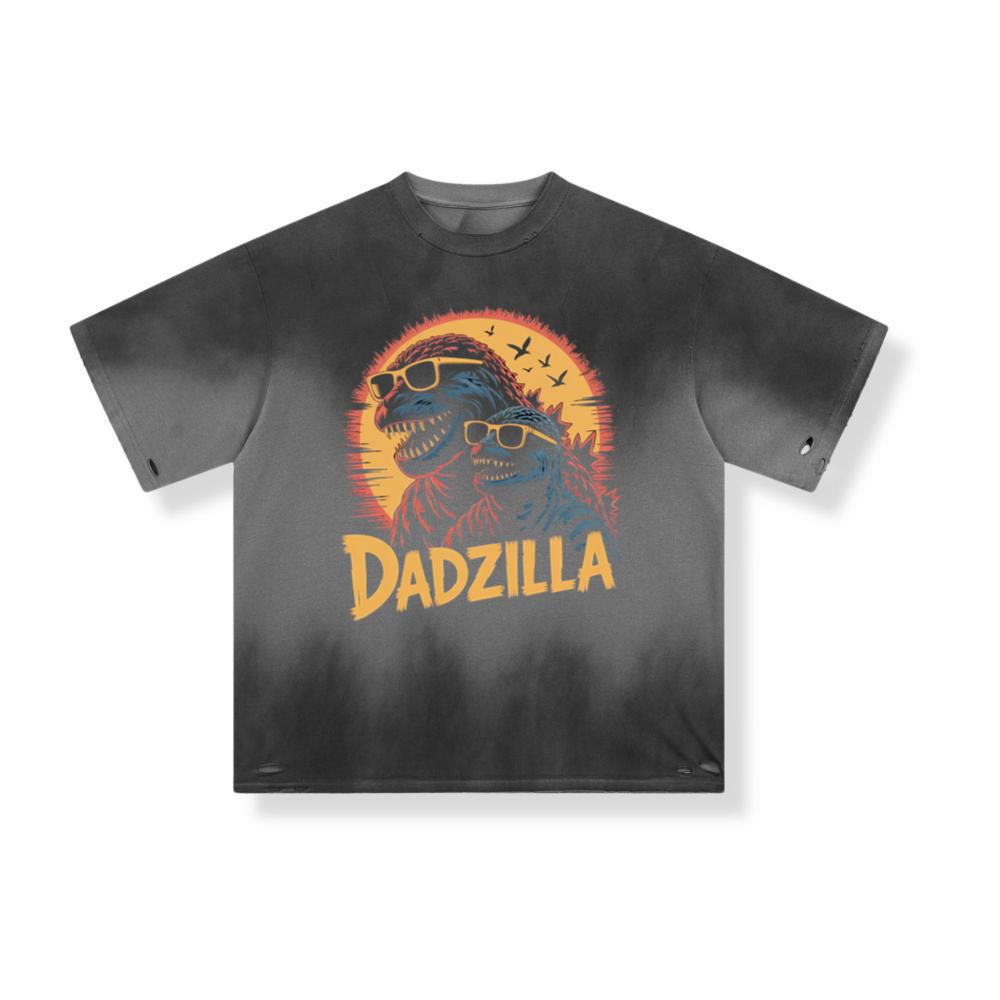 Dadzilla Father of the Monsters Cartoon Design T-Shirt