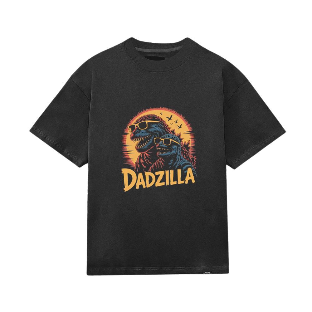 Dadzilla Father of the Monsters Cartoon Design T-Shirt - Image 4